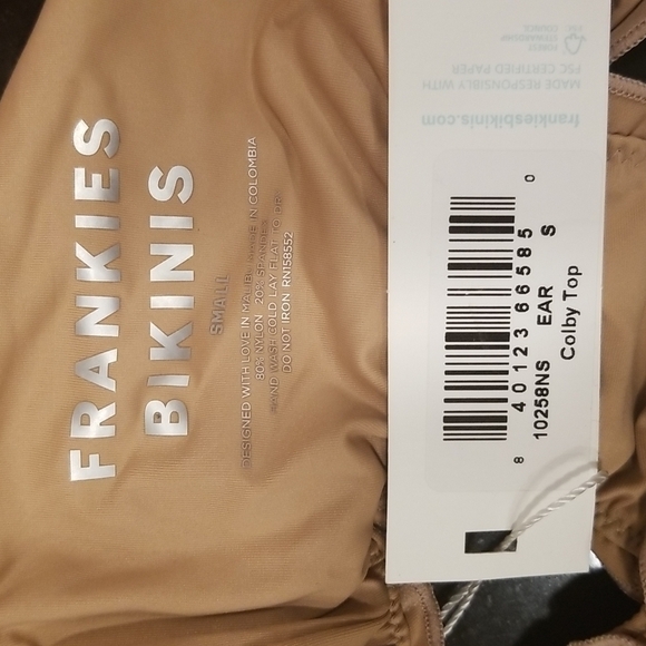 💕FRANKIE'S BIKINIS💕 Colby Ruffle Bikini Set ~ Earth Small S NWT - Picture 10 of 11